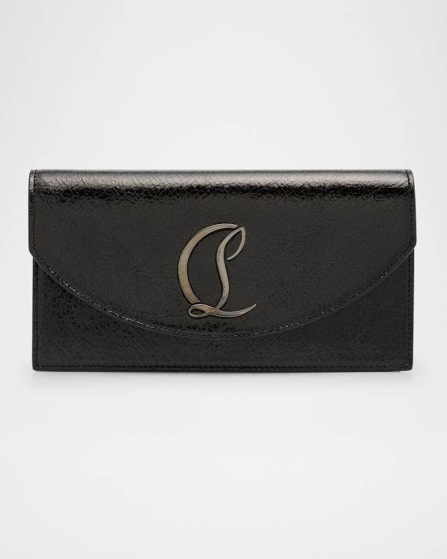 Loubi54 Crinkled Leather Clutch Bag